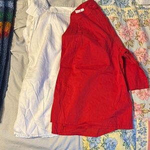 Gap blouses size large new without tags. Both versatile.
